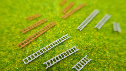 12 Stück Leiter Set in braun + grau für Baustelle und Co.