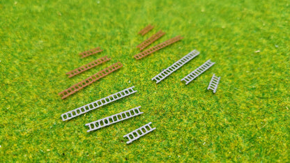 12 Stück Leiter Set in braun + grau für Baustelle und Co.