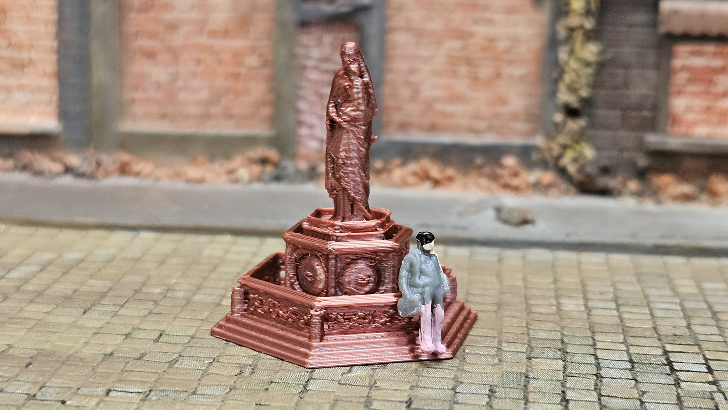 Brunnen "Maria" Denkmal Bronze Kupfer - Spur H0 (1:87) oder Spur N (1:160)