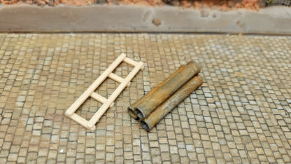 Ladegut Industrierohre + Holzpalette für Waggons, LKW usw.