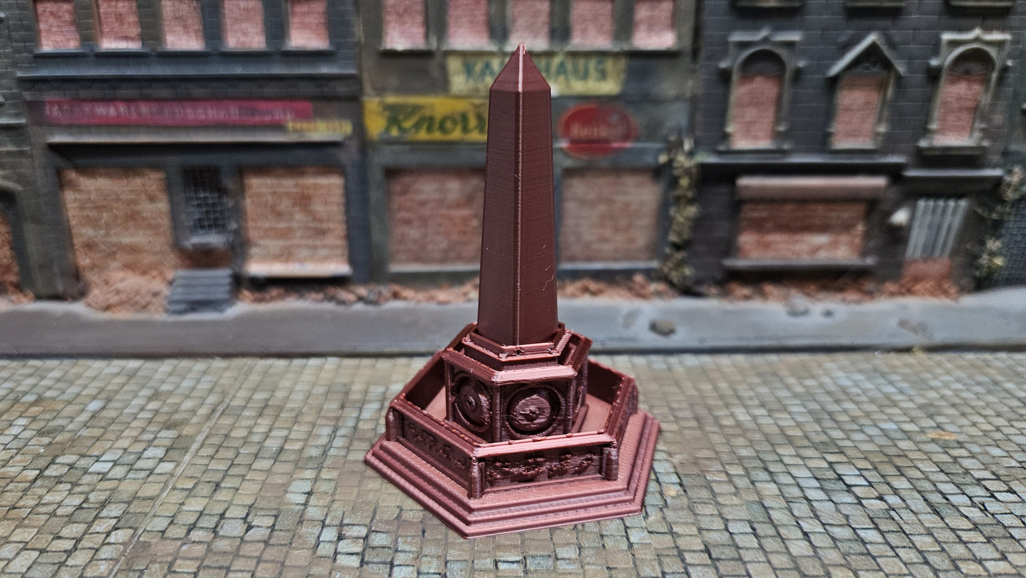 "Obelisk" Denkmal Bronze Kupfer Brunnen - passt zu diversen Maßstäben