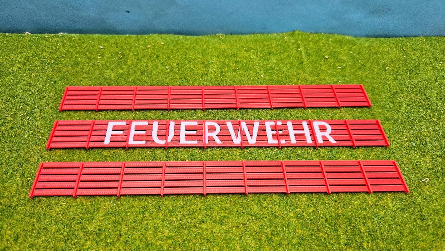 Sichtschutzzaun Feuerwehr, DLRG, THW Zaunelement mit und ohne Schriftzug