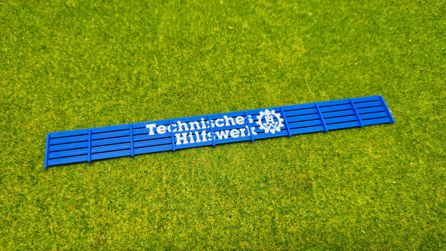 Sichtschutzzaun Feuerwehr, DLRG, THW Zaunelement mit und ohne Schriftzug