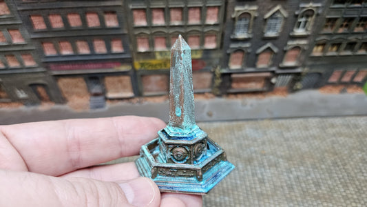 "Obelisk" Denkmal Bronze Kupfer Brunnen - passt zu diversen Maßstäben