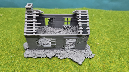 Verschiedene Ruinen / zerfallene Gebäude Häuser oder Trümmer WW2