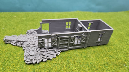 Verschiedene Ruinen / zerfallene Gebäude Häuser oder Trümmer WW2