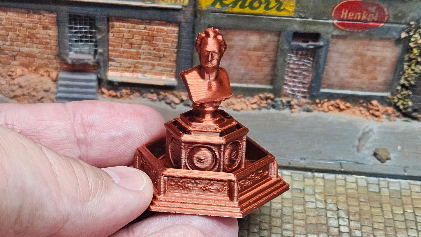 "Goethe" Denkmal Bronze Kupfer Brunnen - passt zu diversen Maßstäben