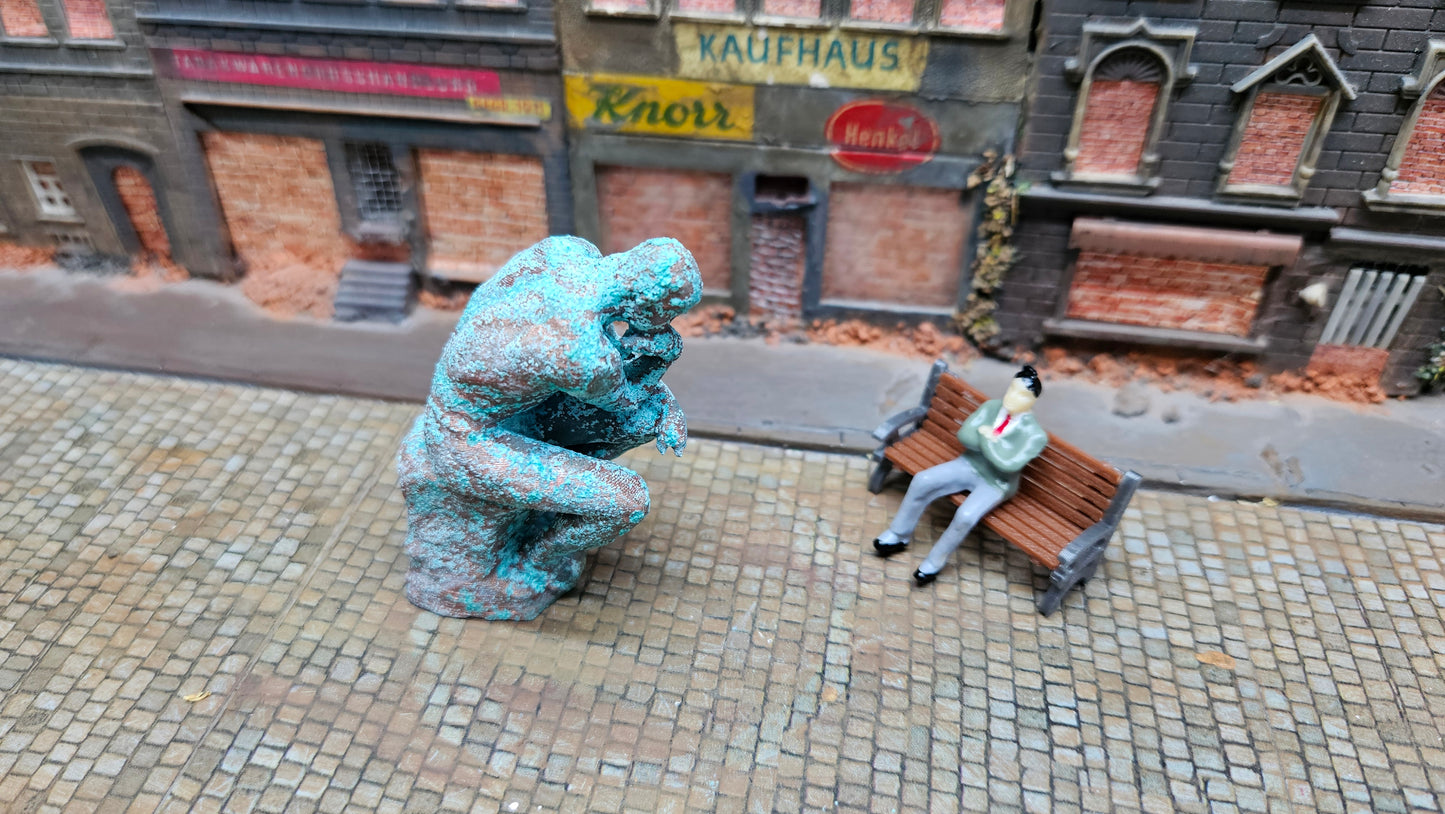 "Der Denker" Denkmal Bronze Kupfer Statue - passt zu diversen Maßstäben