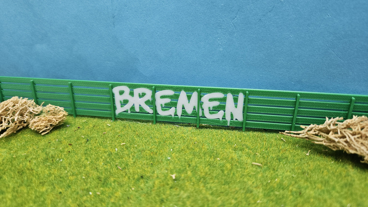 Sichtschutzzaun Hamburg, Wolfsburg, Bremen uvm - Fussball Fan Graffiti