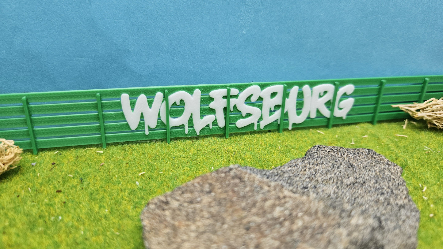 Sichtschutzzaun Hamburg, Wolfsburg, Bremen uvm - Fussball Fan Graffiti