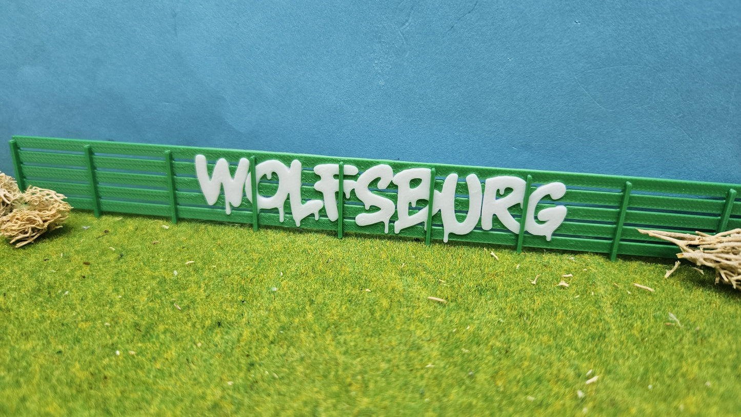Sichtschutzzaun Hamburg, Wolfsburg, Bremen uvm - Fussball Fan Graffiti