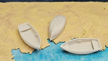 3x Holz Ruderboot Fischerboot Anglerboot