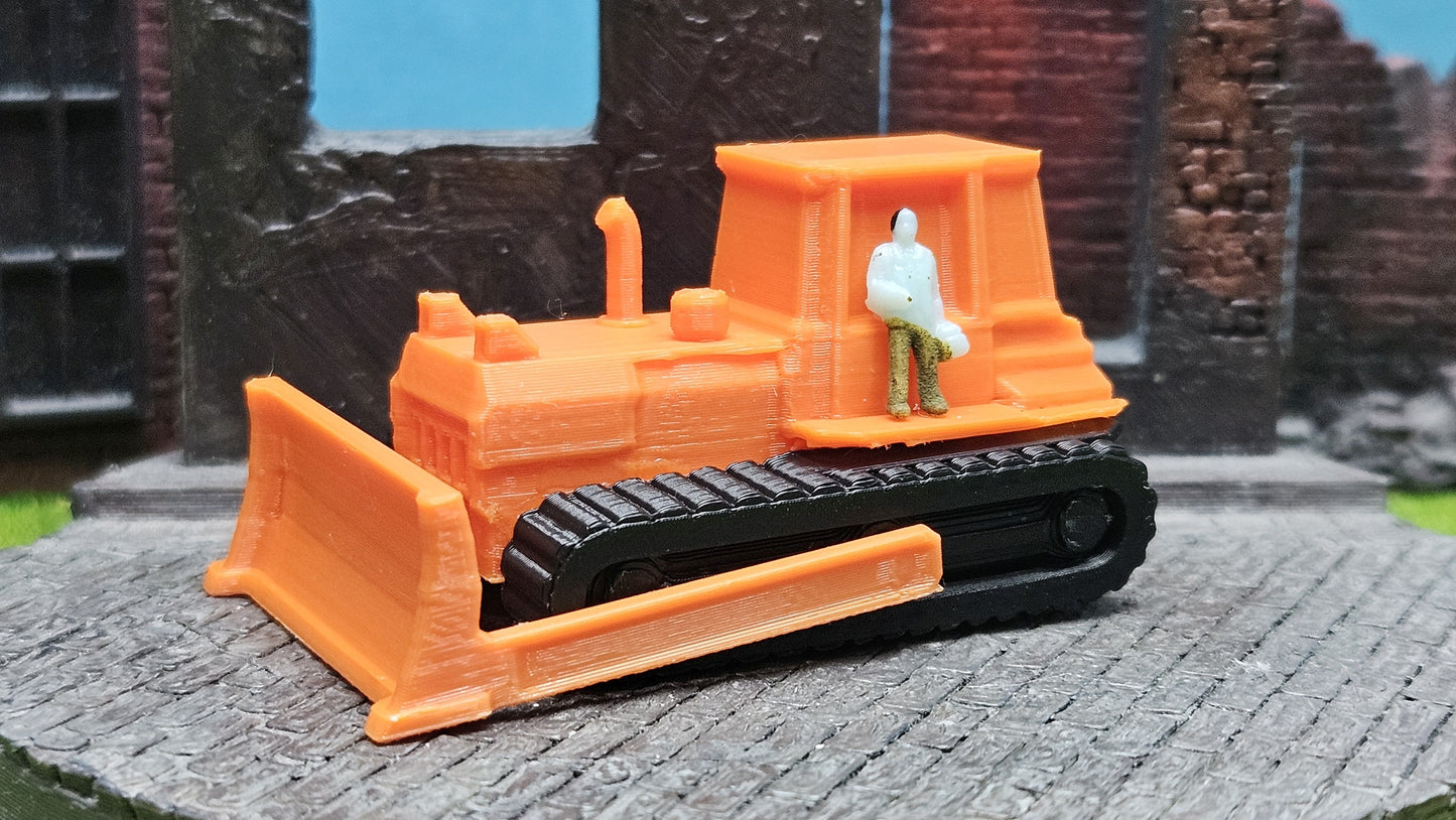 Bulldozer in orange/schwarz für Spur N - einfacher Bausatz