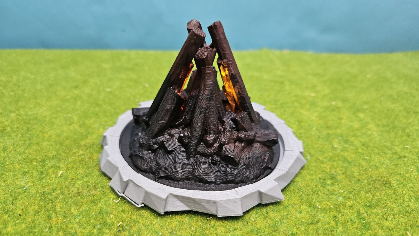 Großes Osterfeuer XXL inkl. 2x Feuer-LED (9-14V) für Spur G