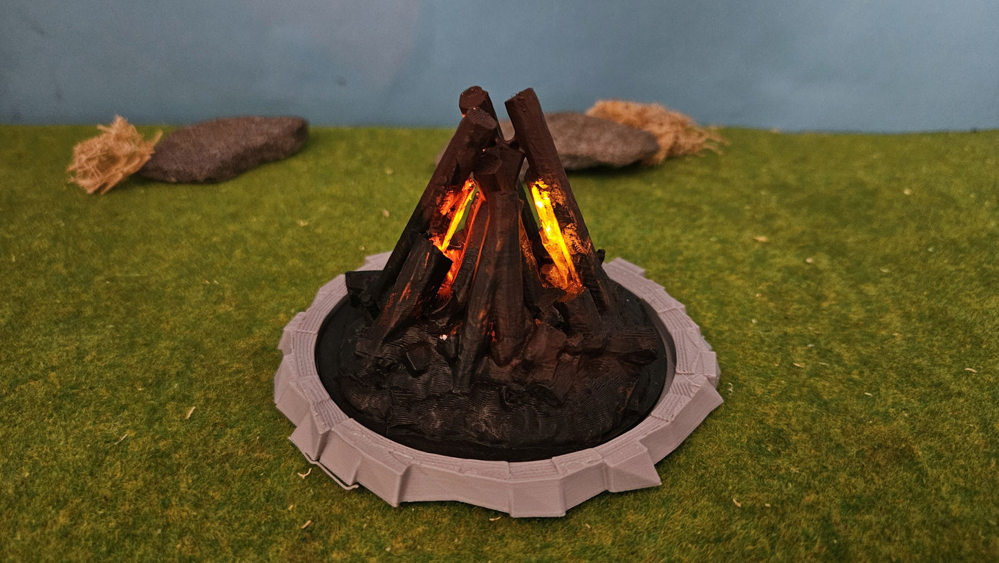 Großes Osterfeuer XXL inkl. 2x Feuer-LED (9-14V) für Spur G