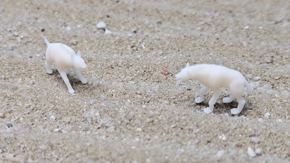 2x Hyänen Raubtiere aus Resin 1:87 (H0) - bemalt oder unbemalt