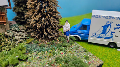 LKW Fahrer macht Pause Pinkelpause