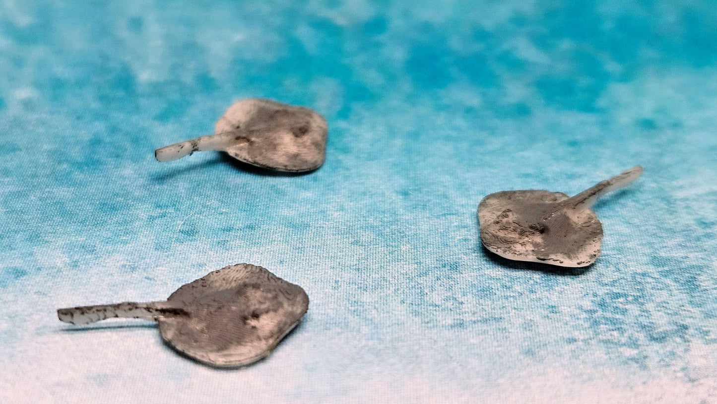 3x Stachelrochen Set aus Resin 1:87 (H0) - bemalt oder unbemalt