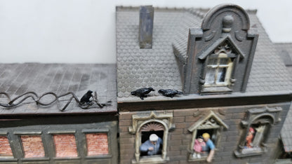 3x Kolkrabe Rabe aus Resin 1:87 (H0) - bemalt oder unbemalt