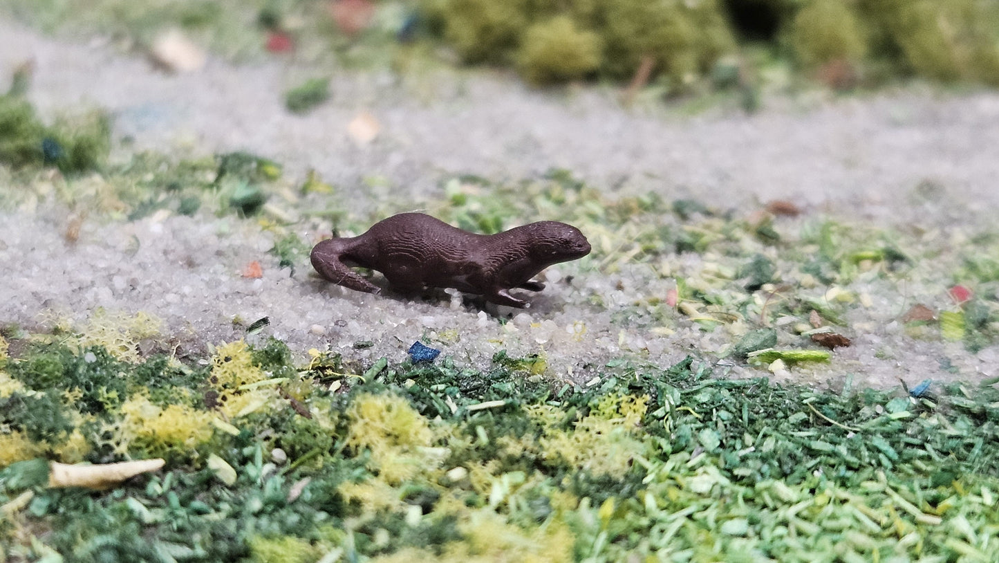 Otter / Wassermarder aus Resin 1:87 (H0) - bemalt oder unbemalt