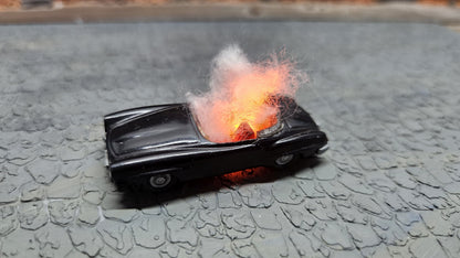 Diverse brennende H0 Autos "Krawalle" + Feuer LED (1:87)