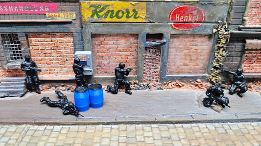 5x Resin 1/87 H0 Figuren "SEK" Sondereinsatzkommando