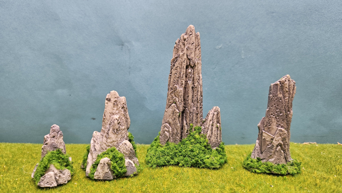 4x Gebirge Berge Set für Spur N & Z – fertig bemalt