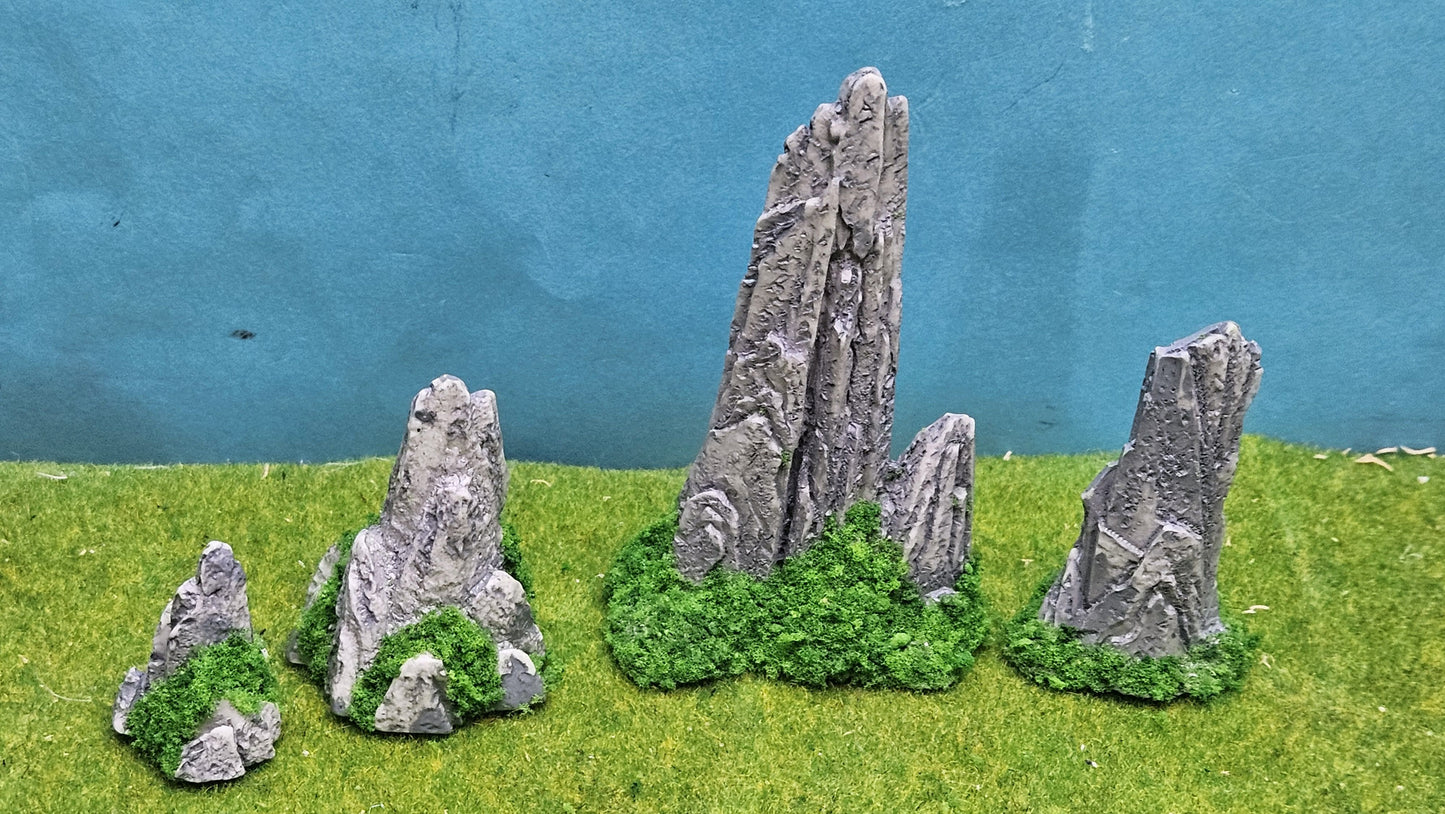 4x Gebirge Berge Set für Spur N & Z – fertig bemalt