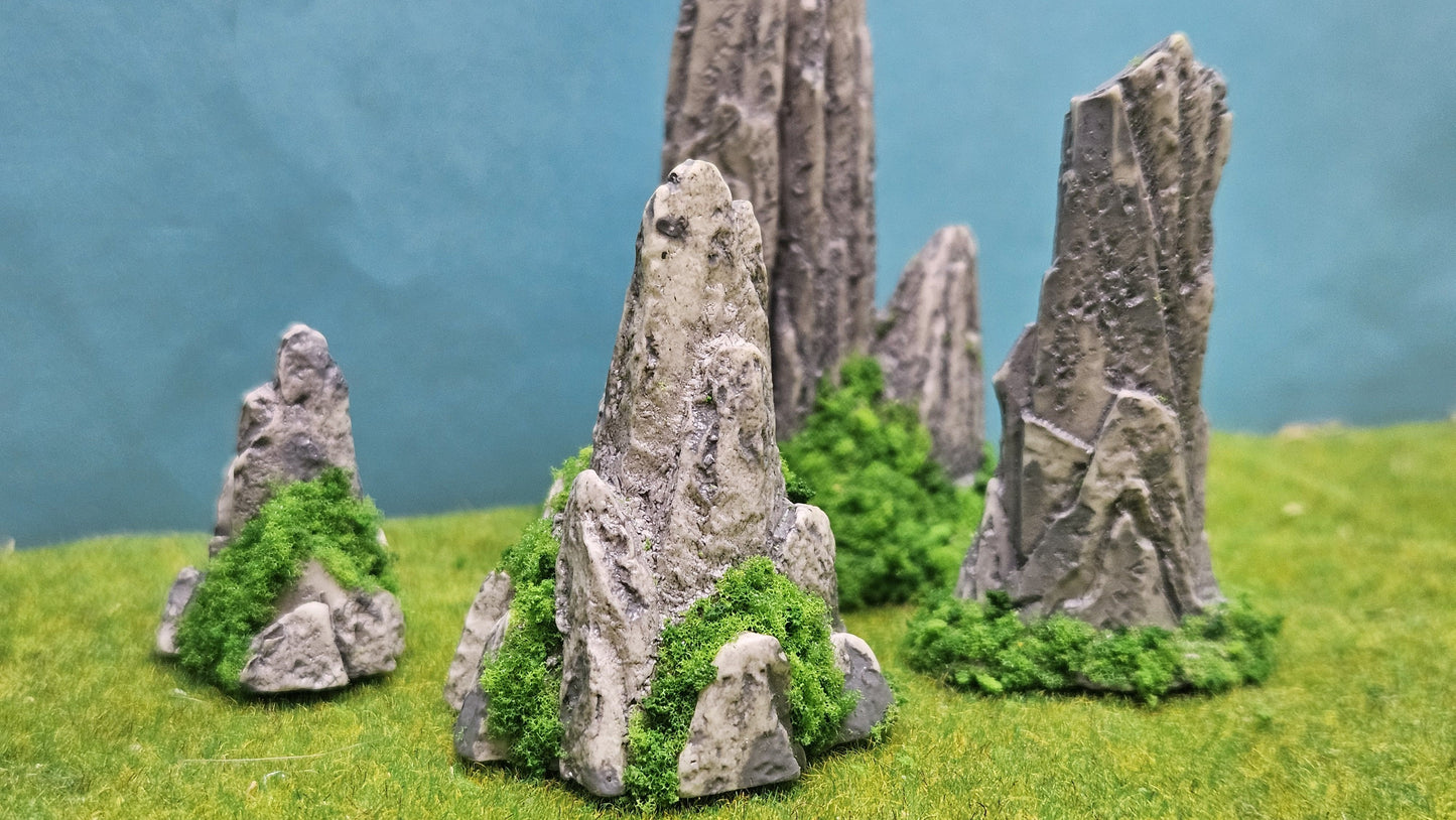 4x Gebirge Berge Set für Spur N & Z – fertig bemalt