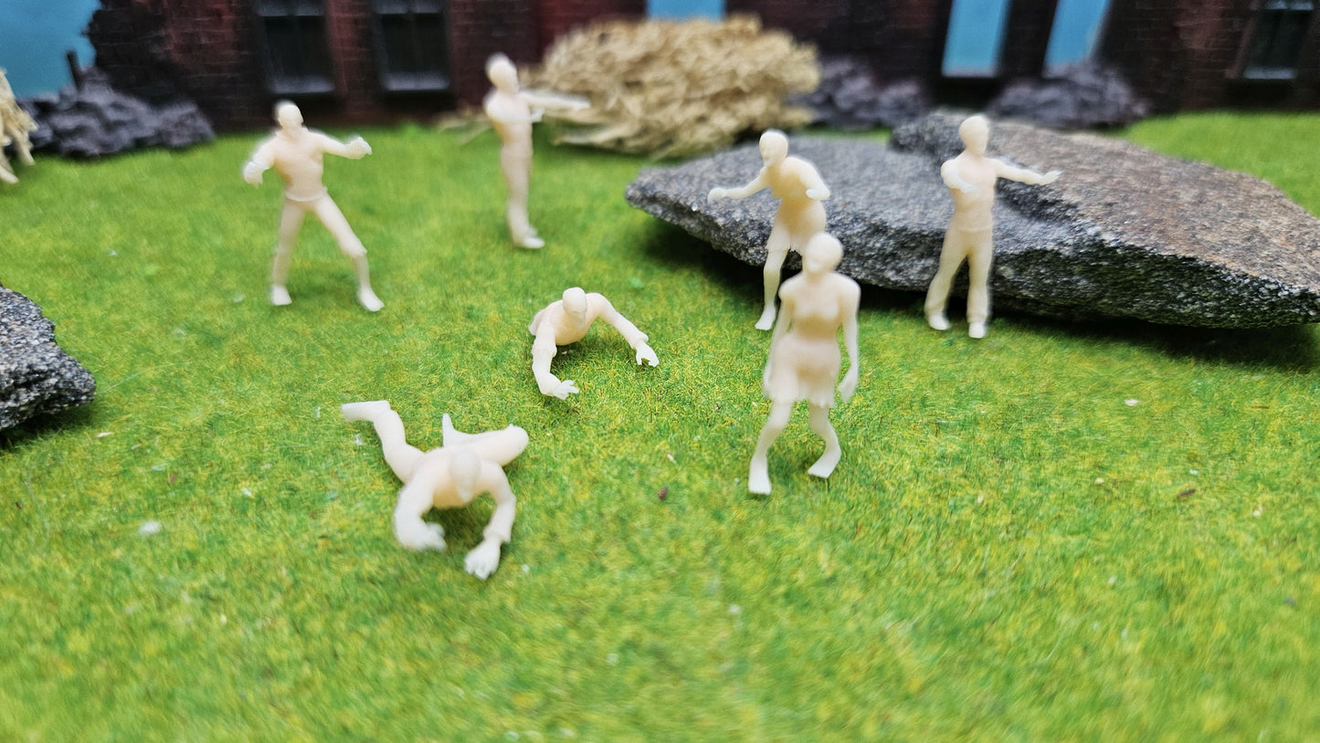 7x Zombie Set / Untote aus Resin