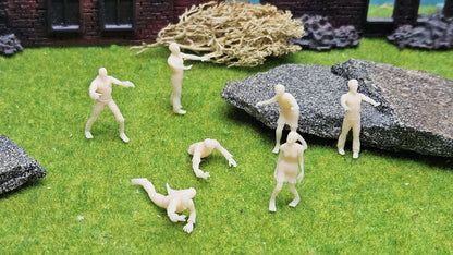 7x Zombie Set / Untote aus Resin
