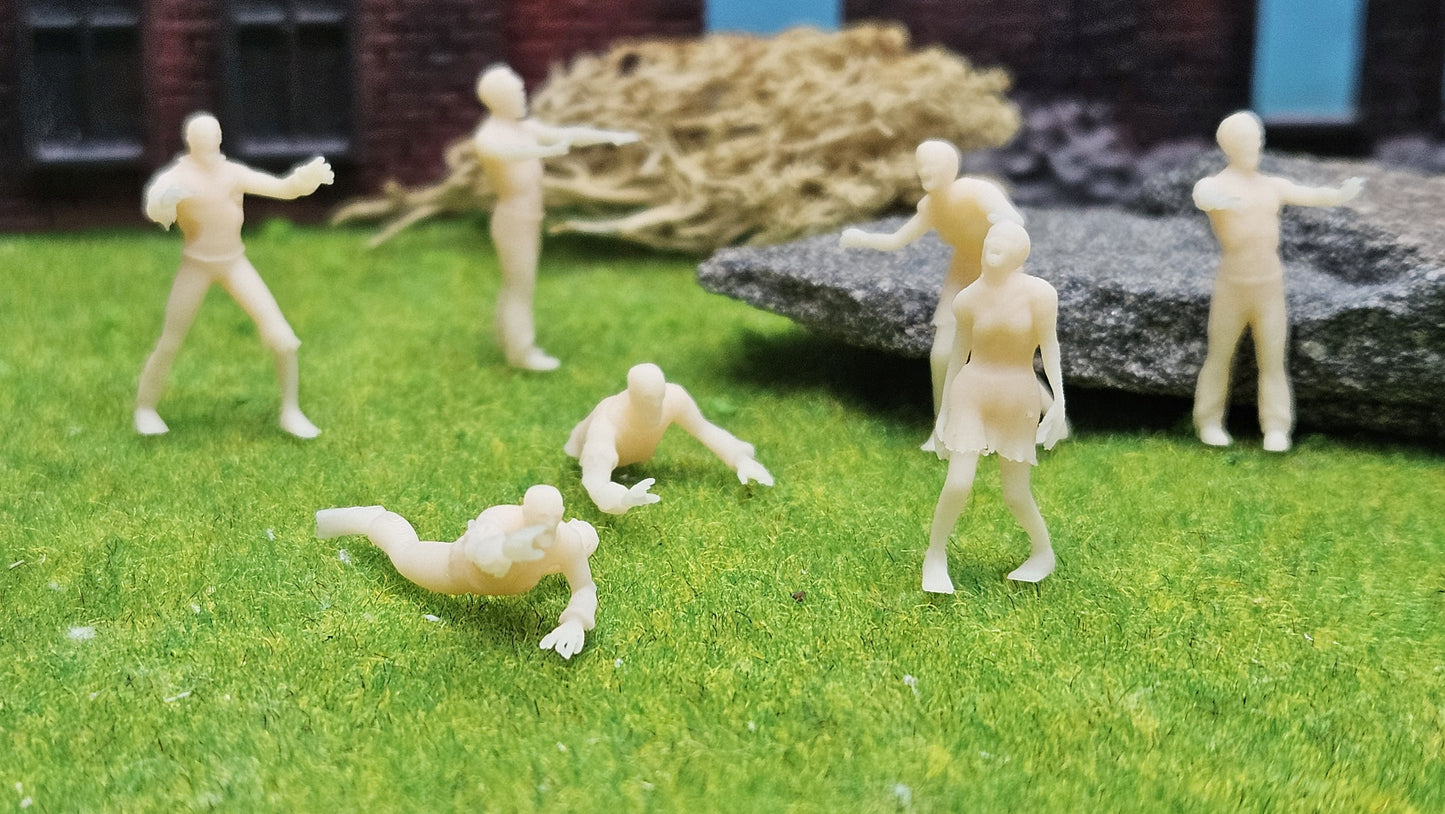 7x Zombie Set / Untote aus Resin