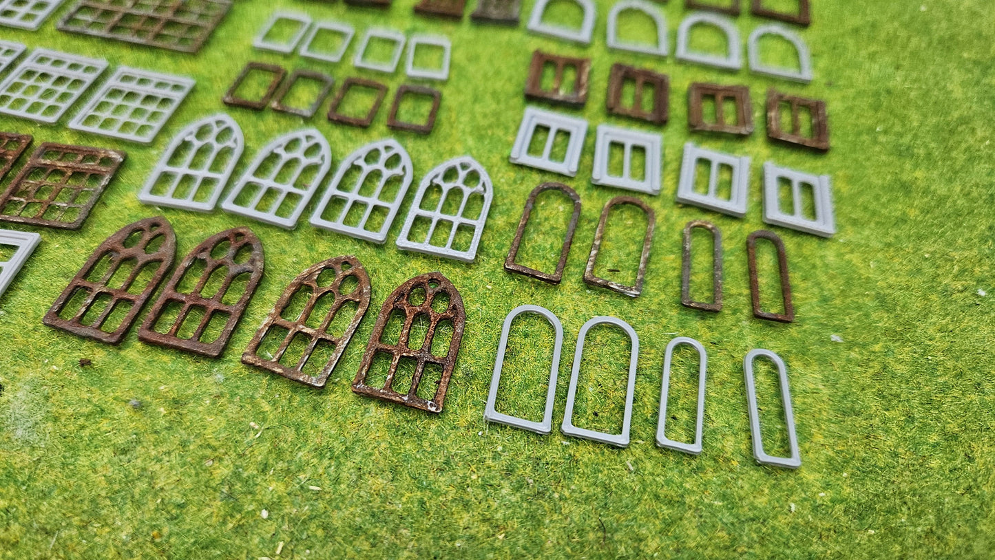 Diverse Fenster Sets für H0 (1:87) Gebäude, Häuser usw.