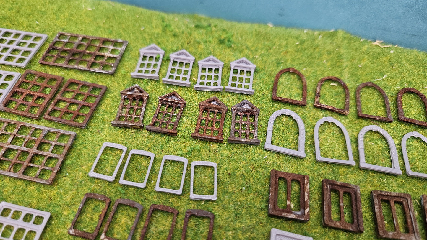 Diverse Fenster Sets für H0 (1:87) Gebäude, Häuser usw.