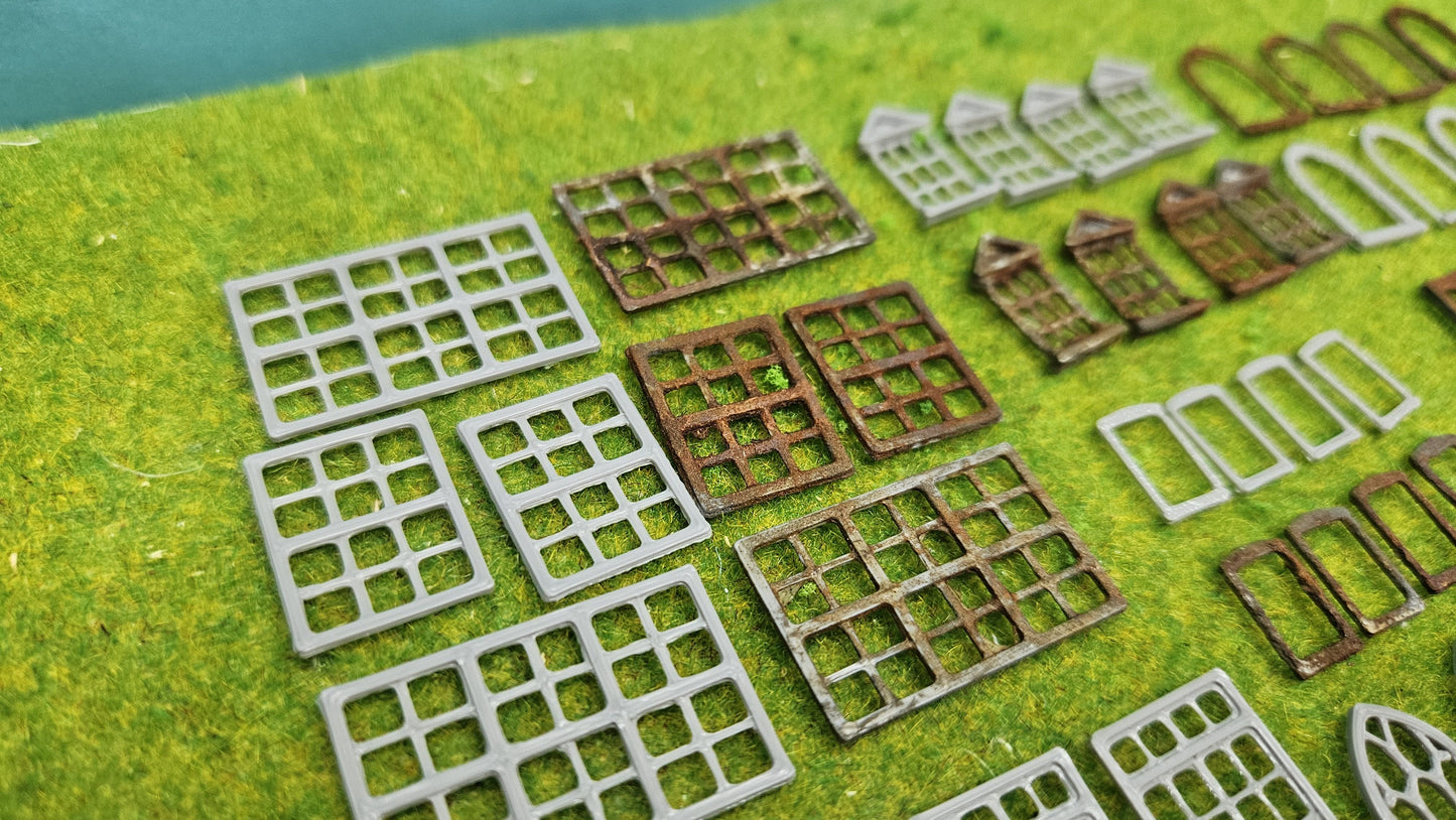 Diverse Fenster Sets für H0 (1:87) Gebäude, Häuser usw.