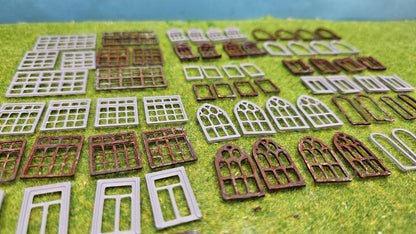 Diverse Fenster Sets für H0 (1:87) Gebäude, Häuser usw.