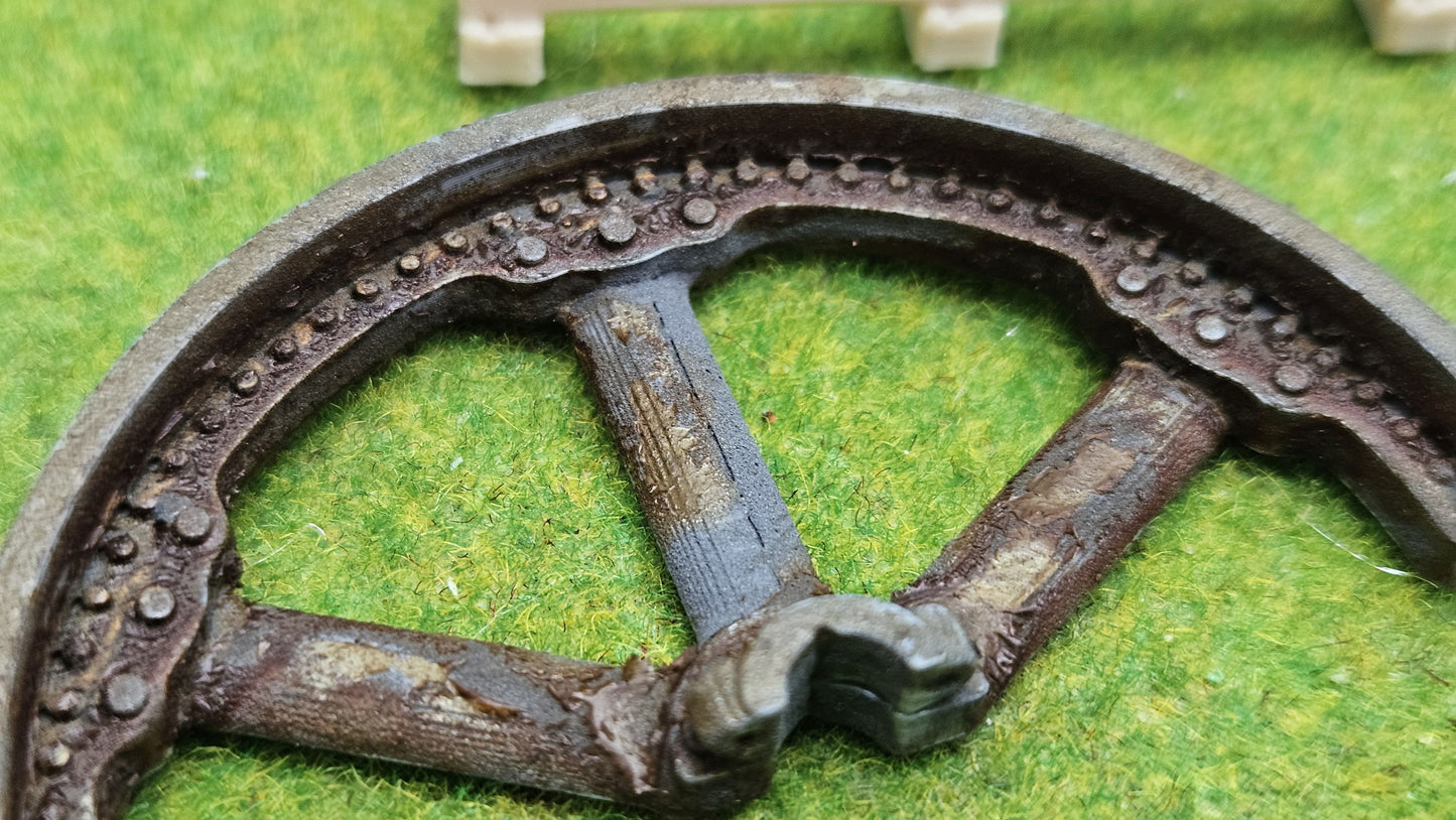 Großes Industrie Schwungrad - Ladegut für Flachwagen, Tiefladewagen