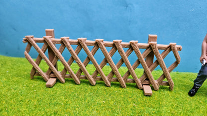 Jägerzaun Holzzaun Zaun - 2 Zaunfelder + Füße für Spur G