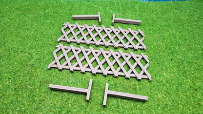 Jägerzaun Holzzaun Zaun - 2 Zaunfelder + Füße für Spur G