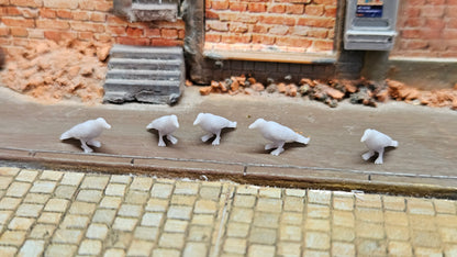 3x Kolkrabe Rabe aus Resin 1:87 (H0) - bemalt oder unbemalt