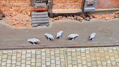 3x Kolkrabe Rabe aus Resin 1:87 (H0) - bemalt oder unbemalt