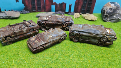 7 Rostige Autos für Schrottplatz usw. Maßstab 1:64