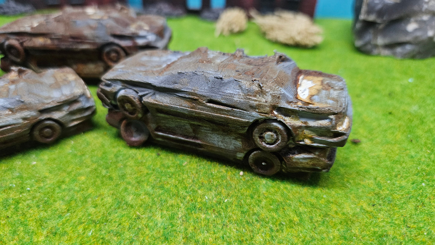 7 Rostige Autos für Schrottplatz usw. Maßstab 1:64