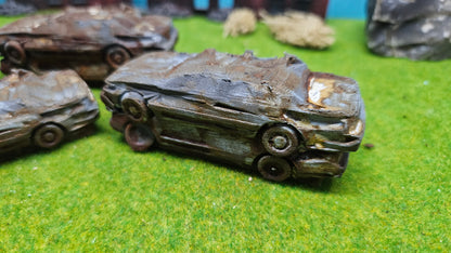 7 Rostige Autos für Schrottplatz usw. Maßstab 1:64