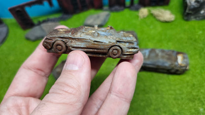 7 Rostige Autos für Schrottplatz usw. Maßstab 1:64