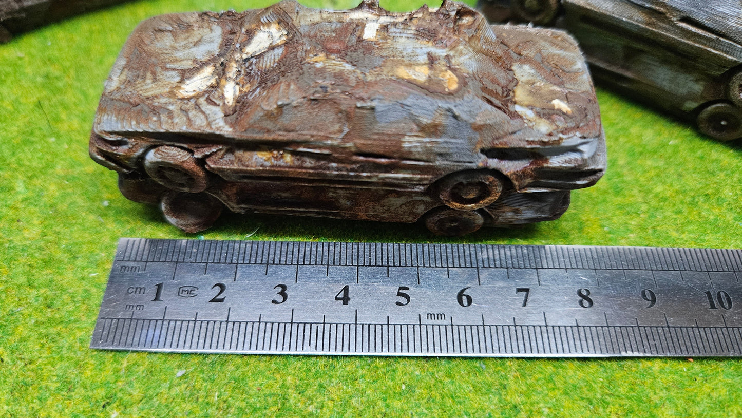 7 Rostige Autos für Schrottplatz usw. Maßstab 1:64