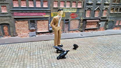 3x Kolkrabe Rabe aus Resin - bemalt oder unbemalt - verschiedene Maßstäbe