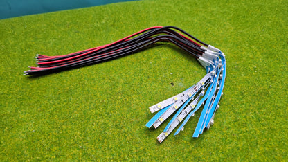 10x LED Hausbeleuchtung Beleuchtung Häuser kalt mit Kabel 9-14V (12V DC)
