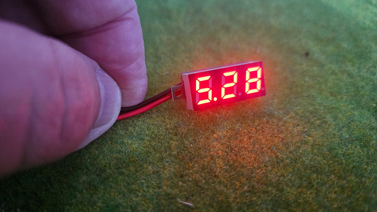 Mini Digital Voltmeter LED rot - 2-adrig (3V-30V)