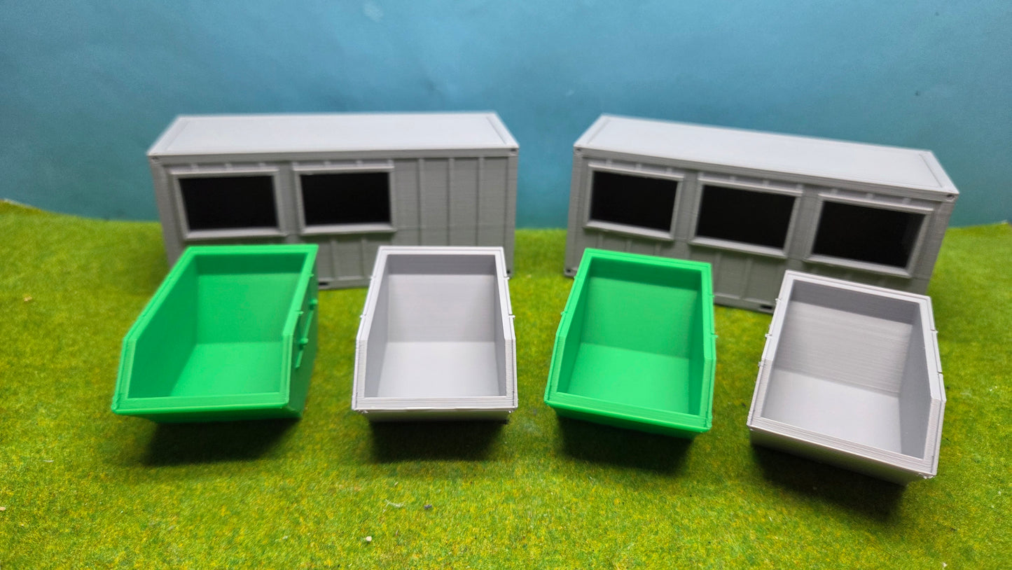 Recyclinghof Schrottplatz Wertstoffhof Baustelle Baucontainer + Schuttcontainer (ggf. rostig)